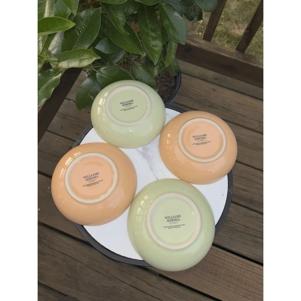 Williams Sonoma Meyer Lemon Citron Dipping Bowls Set of 4 Mixed Colors 5.75